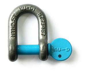 Nu-D 10mm galvanised Dee shackle, MTM 2500kg
