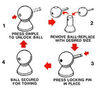 CONVERT-A-BALL 2 Ball Kit 1" Shank (Carbon Steel)