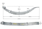 7 Leaf Low Slipper Spring - 1750kg - 50mm wide - Pair