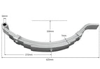6 Leaf Deep Slipper Spring - 2000kg - 50mm wide - Pair