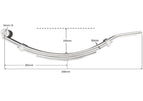 4 Leaf Short Slipper Spring - 1000kg - 45mm wide - Pair