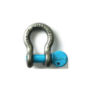 Nu-D 8mm galvanised bow shackle, WLL 750kg, MTM 1500kg