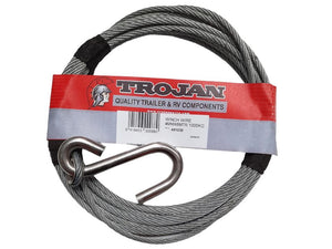 Trojan Winch Wire 4mm X 6.0m (20')