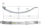 4 Leaf Low Slipper Spring - 1000kg - 50mm wide - Pair