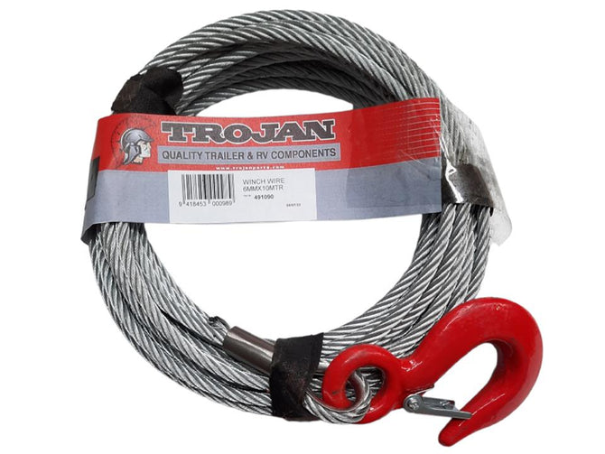 Trojan Winch Wire 6mm X 10m