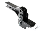 Angled view of Pro Series PRO7217 heavy-duty adjustable towball mount with locking pins fitted