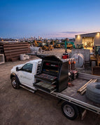 KABoxes 715 Series Charcoal Grey toolbox fitted to a ute tray on site