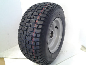 8"X5.375" SILVER RIM 16/650X8 TURF TYRE T/L 25MM BRG