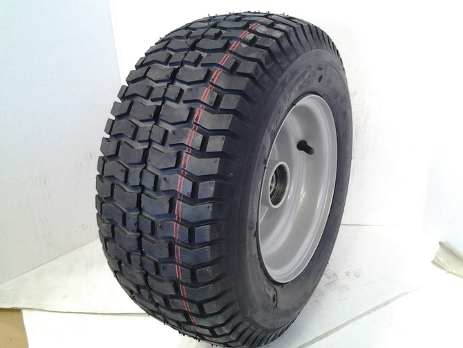 8"X5.375" SILVER RIM 16/650X8 TURF TYRE T/L 25MM BRG