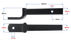 Towball Mount 3500kg 86MM DROP 305MM (Solid Shank)