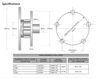 Trojan 2 Piece Rotor & Hub Kit 1500kg 225 5X120X7/16