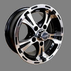 13"X6" ALLOY BLACK RIM (KNOTT +30) 5X4.5"PCD 195/50X13 TYRE 900KG