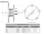 Trojan 2 Piece S/S Rotor & Hub Kit 1500kg 225 5X4-1/2 X1/2