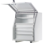 KABoxes 715 Series 4 Drawer 2 Shelves - White