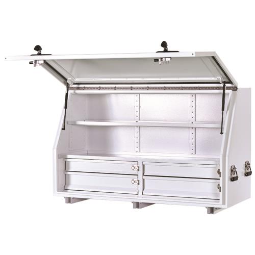 KABoxes 1360 Aluminium Series 4 Drawers & 2 Shelves - White